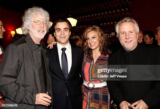 Producer Charles Shyer, Director Nicholas Jarecki, Writer Kirsten Smith and Screenwriter Larry Karaszewski attend the Arbitrage Luncheon at Osteria...