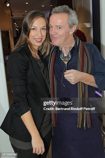 French chef Alain Passard , of restaurant "L'Arpege", and Head International of PR of La Cornue, Macha Kontchakova, attend a traditional craftsman...