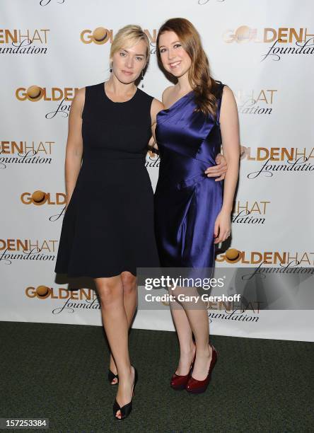 Founder of The Golden Hat Foundation, Kate Winslet and singer Hayley Westenra attend The American Christmas Carol Benefitting The Golden Hat...