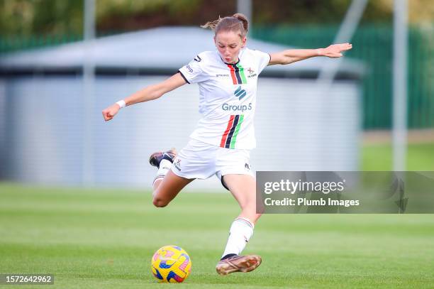 Margaux Buysse of OH Leuven Women during the OH Leuven Women pre-season match between OH Leuven Women and Birmingham City Women at the Belvoir Drive...