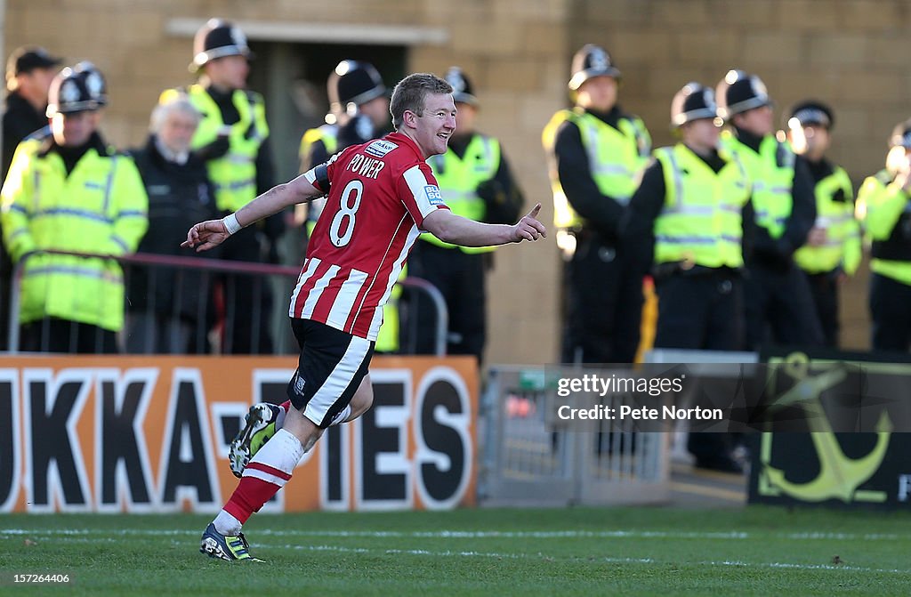 Lincoln City v Mansfield Town - FA Cup Second Round