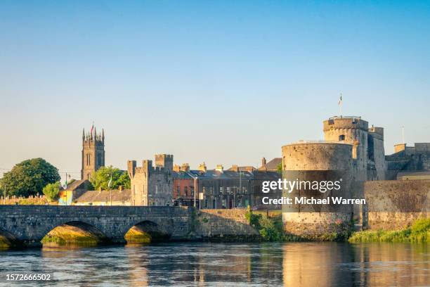 limerick ireland - king john's castle and river shannon - county limerick stock pictures, royalty-free photos & images