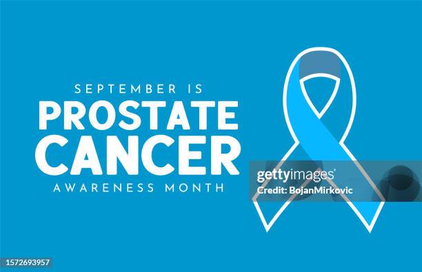 prostate cancer awareness month, september. vector - prostate cancer stock illustrations