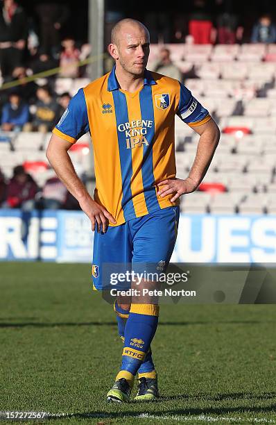 Adam Murray of Mansfield Town in action during the FA Cup with Budweiser Second Round match at Sincil Bank Stadium on December 1, 2012 in Lincoln,...