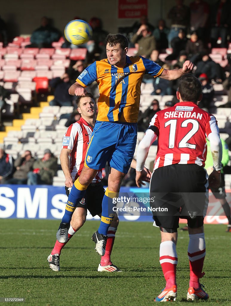 Lincoln City v Mansfield Town - FA Cup Second Round