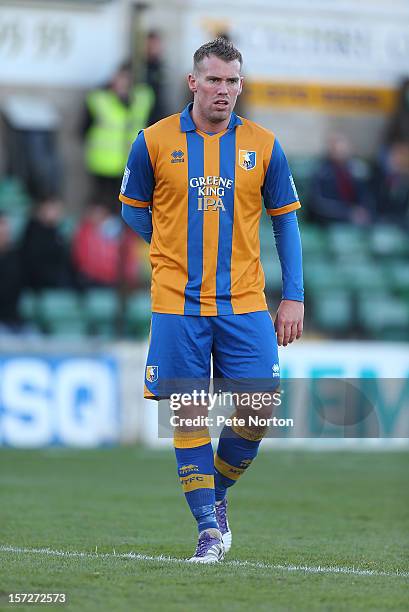 Louis Briscoe of Mansfield Town in action during the FA Cup with Budweiser Second Round match at Sincil Bank Stadium on December 1, 2012 in Lincoln,...