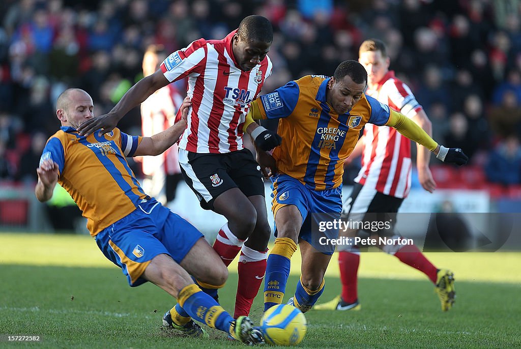 Lincoln City v Mansfield Town - FA Cup Second Round