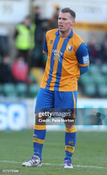 Louis Briscoe of Mansfield Town in action during the FA Cup with Budweiser Second Round match at Sincil Bank Stadium on December 1, 2012 in Lincoln,...