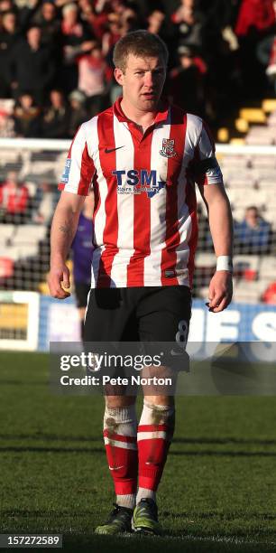 Alan Power of Lincoln City in action during the FA Cup with Budweiser Second Round match at Sincil Bank Stadium on December 1, 2012 in Lincoln,...