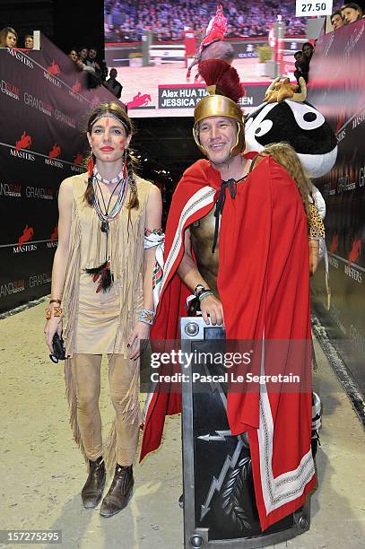 Charlotte Casiraghi and Benjamin Castaldi attend the Style & Competition for Amade at the Gucci Paris Masters 2012 at Paris Nord Villepinte on...