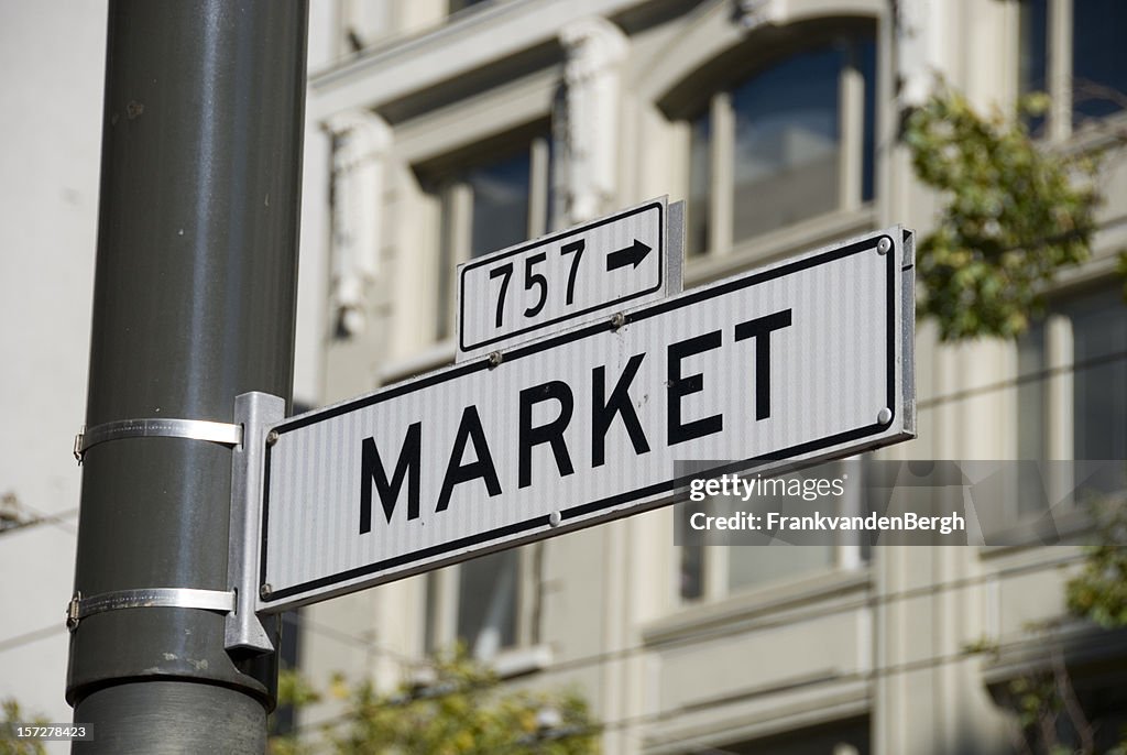 Market street road sign