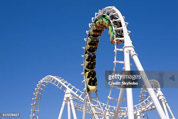 roller coaster - amusement park sky stock pictures, royalty-free photos & images