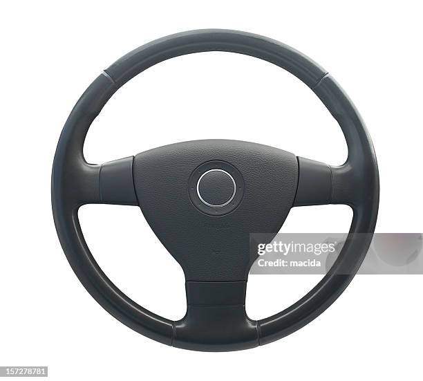 steering lenkrad - car on white background stock-fotos und bilder