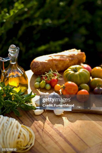 cooking ingredients & olive oil, food for italian pasta dinner - exoticism stock pictures, royalty-free photos & images