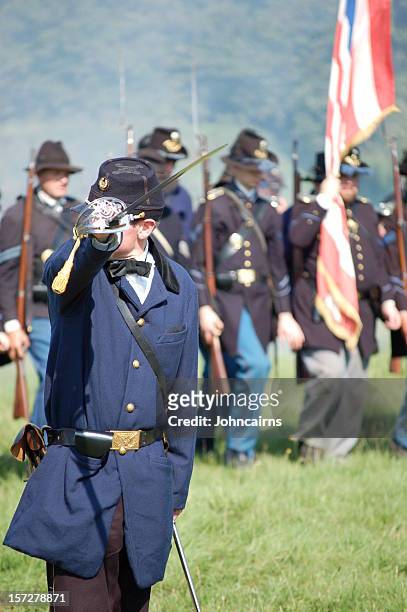comandante. - american revolution soldier fotografías e imágenes de stock