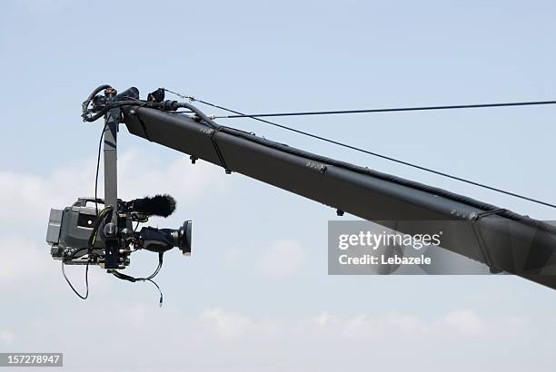 camera on crane or jib - film set bildbanksfoton och bilder