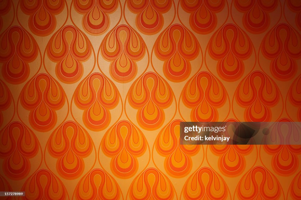 Psicodélico funky retro papel tapiz década de 1970