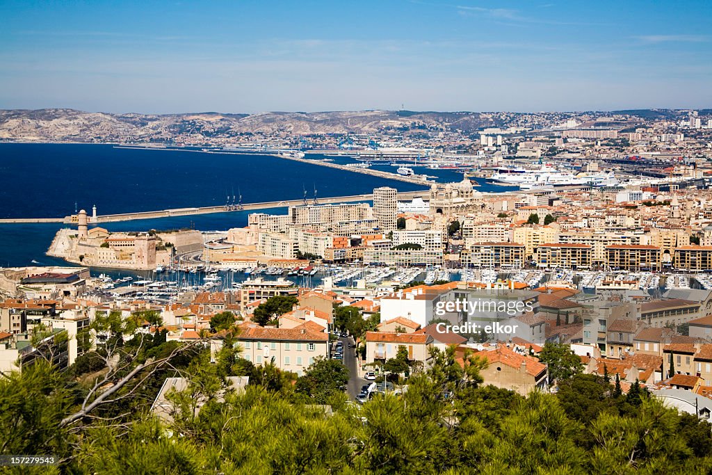 Vue de Marseille de Notre-Dame de la Garde s hill