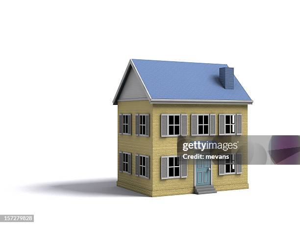 pequena casa - house on white backgroud imagens e fotografias de stock