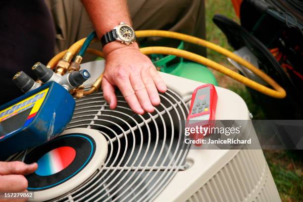 air condition service - ac unit stock pictures, royalty-free photos & images