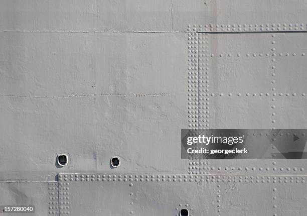 grey military rivets - scheepsromp stockfoto's en -beelden