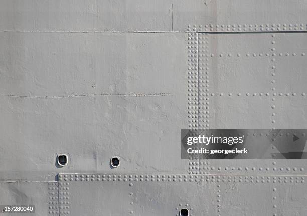 grey military rivets - ship hull stock pictures, royalty-free photos & images