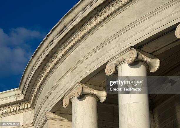 jefferson memorial detail - jefferson memorial stock pictures, royalty-free photos & images