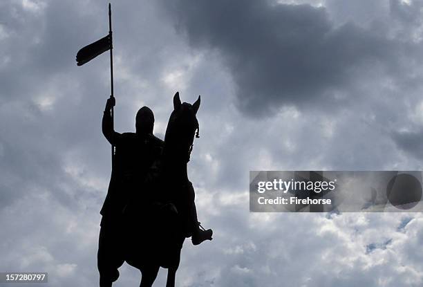 black rider - cavalier cavalry stock pictures, royalty-free photos & images