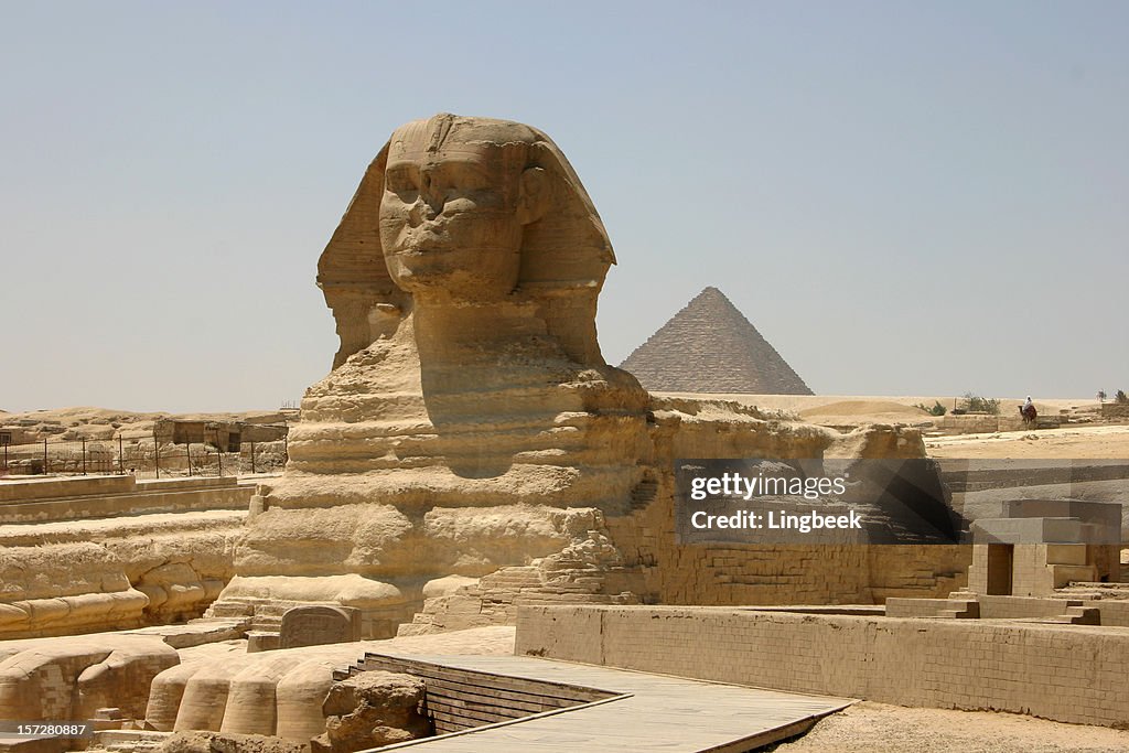 The Sphinx with a pyramid