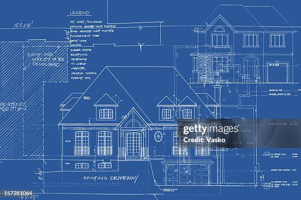 strukturelle bilder x01 - haus bauplan stock-grafiken, -clipart, -cartoons und -symbole