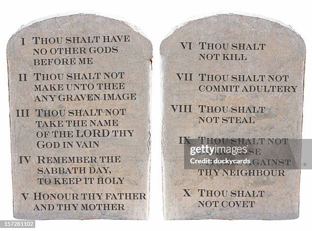 ten commandments (kjv) - ten commandments stone stock pictures, royalty-free photos & images