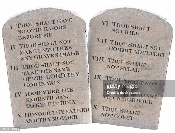 ten commandments (kjv) - religiös text bildbanksfoton och bilder