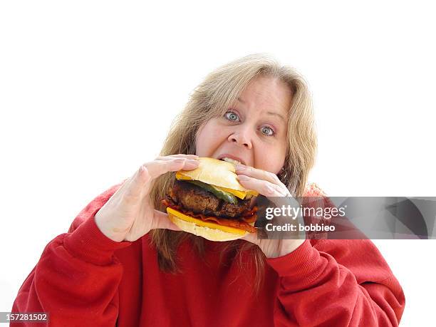 burger binge series - after - grotesque stock pictures, royalty-free photos & images