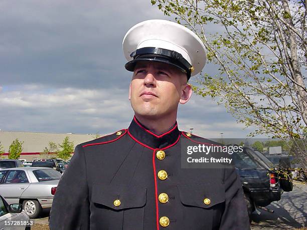 man in uniform - zeemacht stockfoto's en -beelden