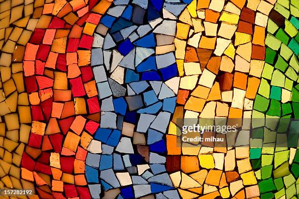 farbe mosaik-fliesen - mosaic stock-fotos und bilder