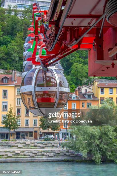 lower cable car station, grenoble, france - grenoble stock pictures, royalty-free photos & images