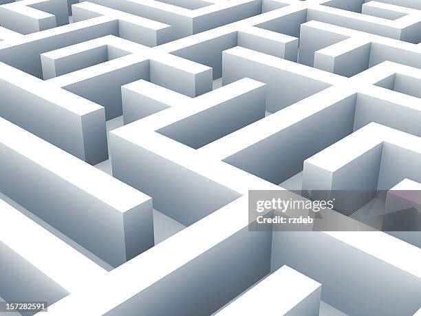 maze - labirynth. problem concept - maze stock pictures, royalty-free photos & images