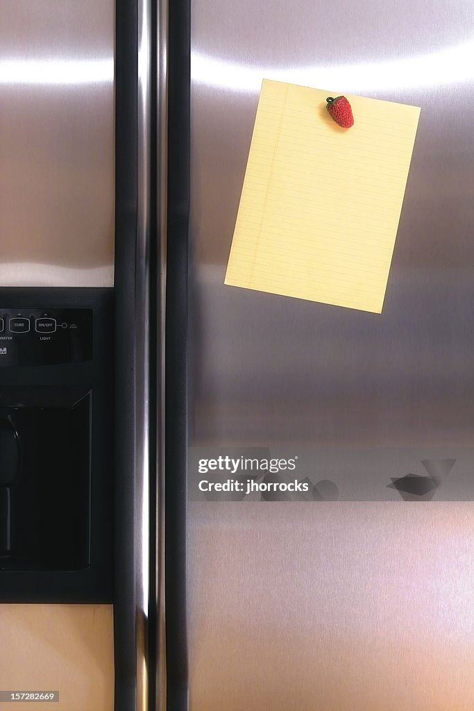 Note on Refrigerator Door