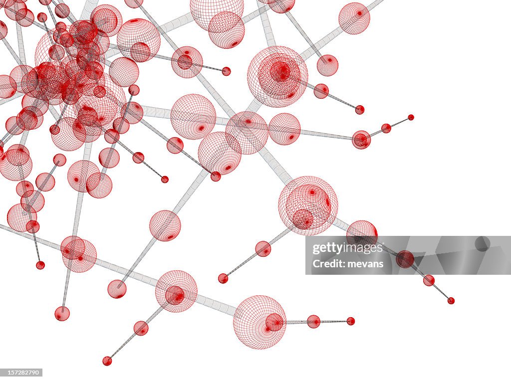 Abstract Molecular Structure in Wireframe