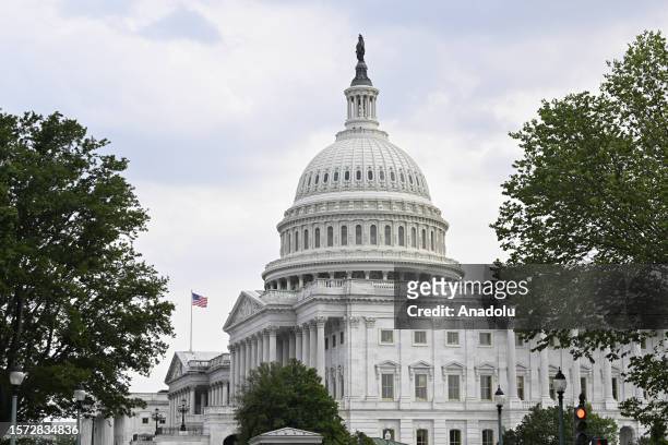 View of the US Senate office as the US Capitol Police clear office buildings after a report of an active shooter in Washington, US on August 2, 2023.