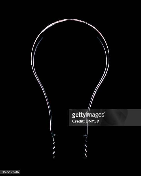 lightbulb silhouette - blackout stock pictures, royalty-free photos & images