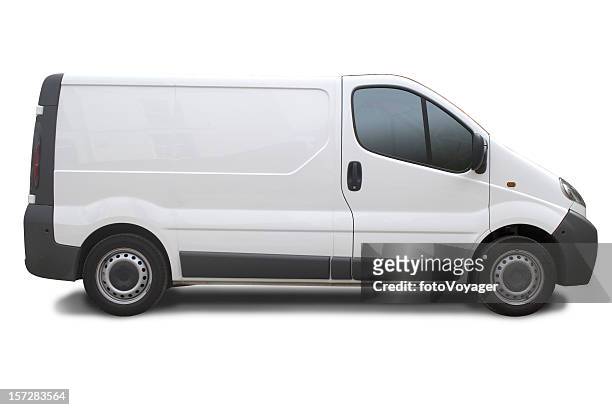 blank truck ready for branding - luton stock pictures, royalty-free photos & images