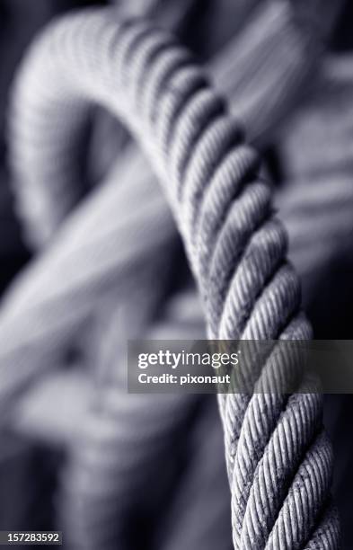 steel cable - wire rope stock pictures, royalty-free photos & images