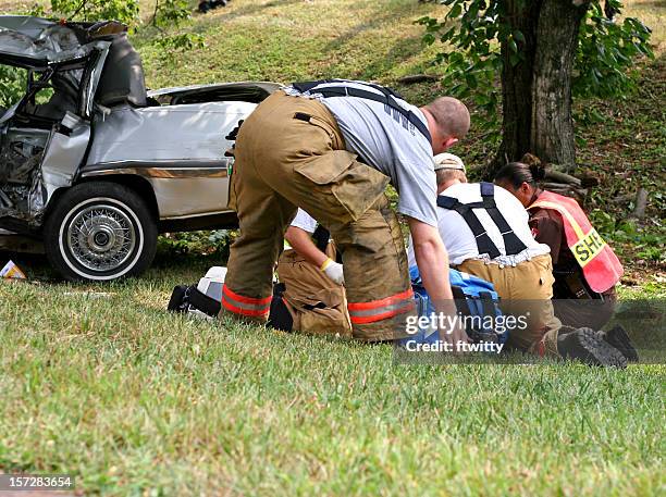 accident 12 - firemen at work stock pictures, royalty-free photos & images