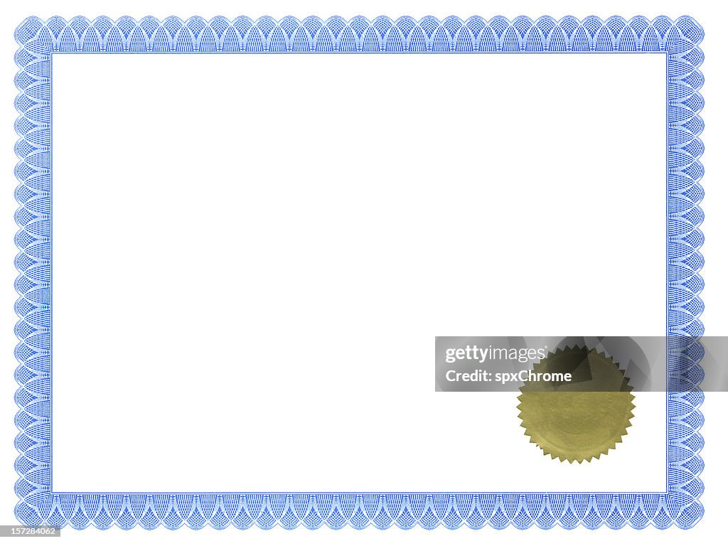 Zertifikat Leistung mit Seal