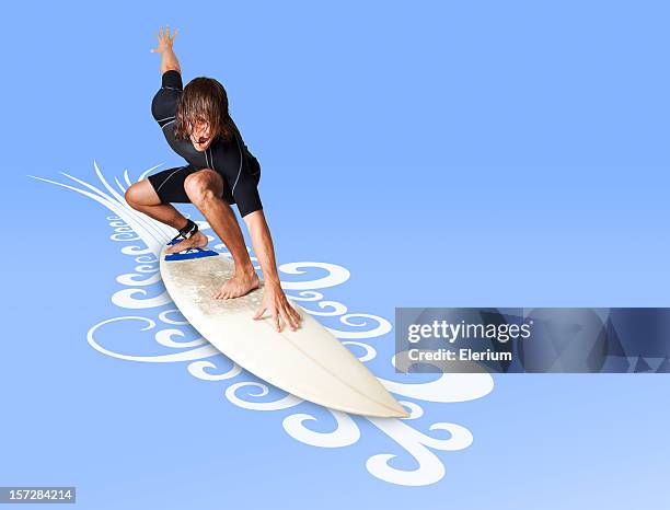 extreme surfer - surf stock illustrations stockfoto's en -beelden