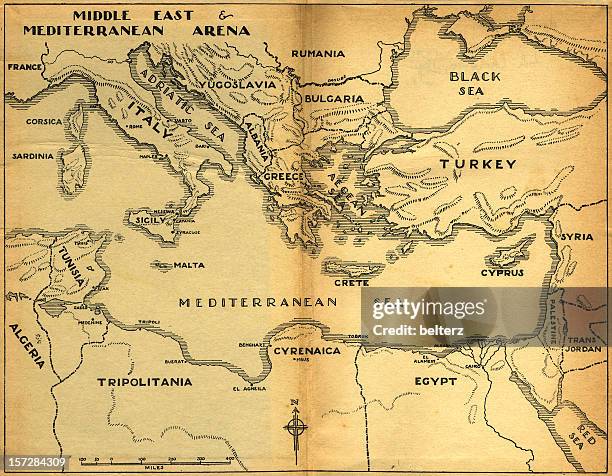 oriente medio & mediterráneo antiguo mapa - eurasia fotografías e imágenes de stock