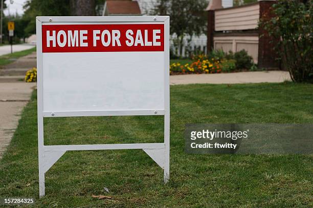 home for sale sign - yard sign stock pictures, royalty-free photos & images