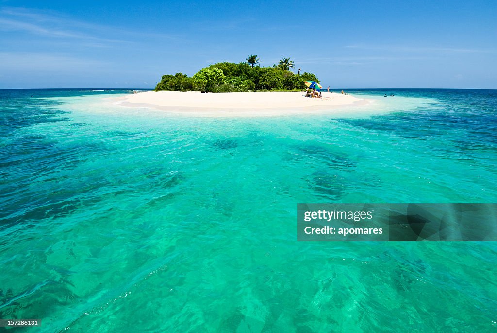 Lonely tropical island in the Caribbean