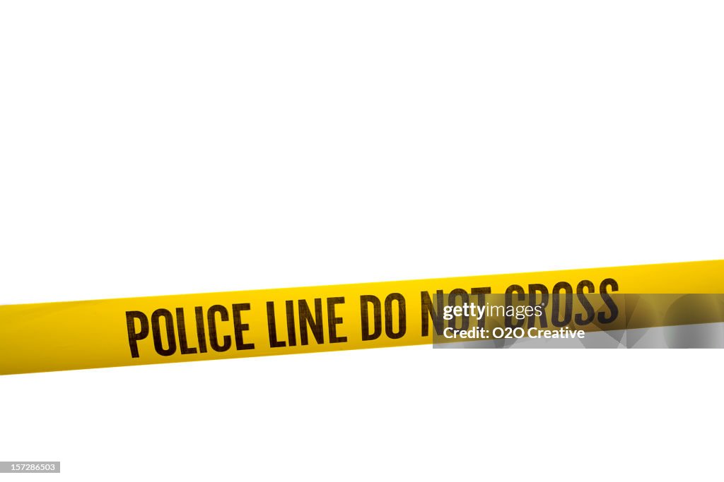 Policía de cinta con trazado de recorte